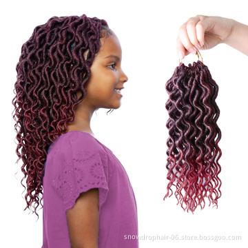 Synthetic Attachment Kid Hair Extension Chignon Pre Stretch Synthetic Crochet Braiding Hair For Kids